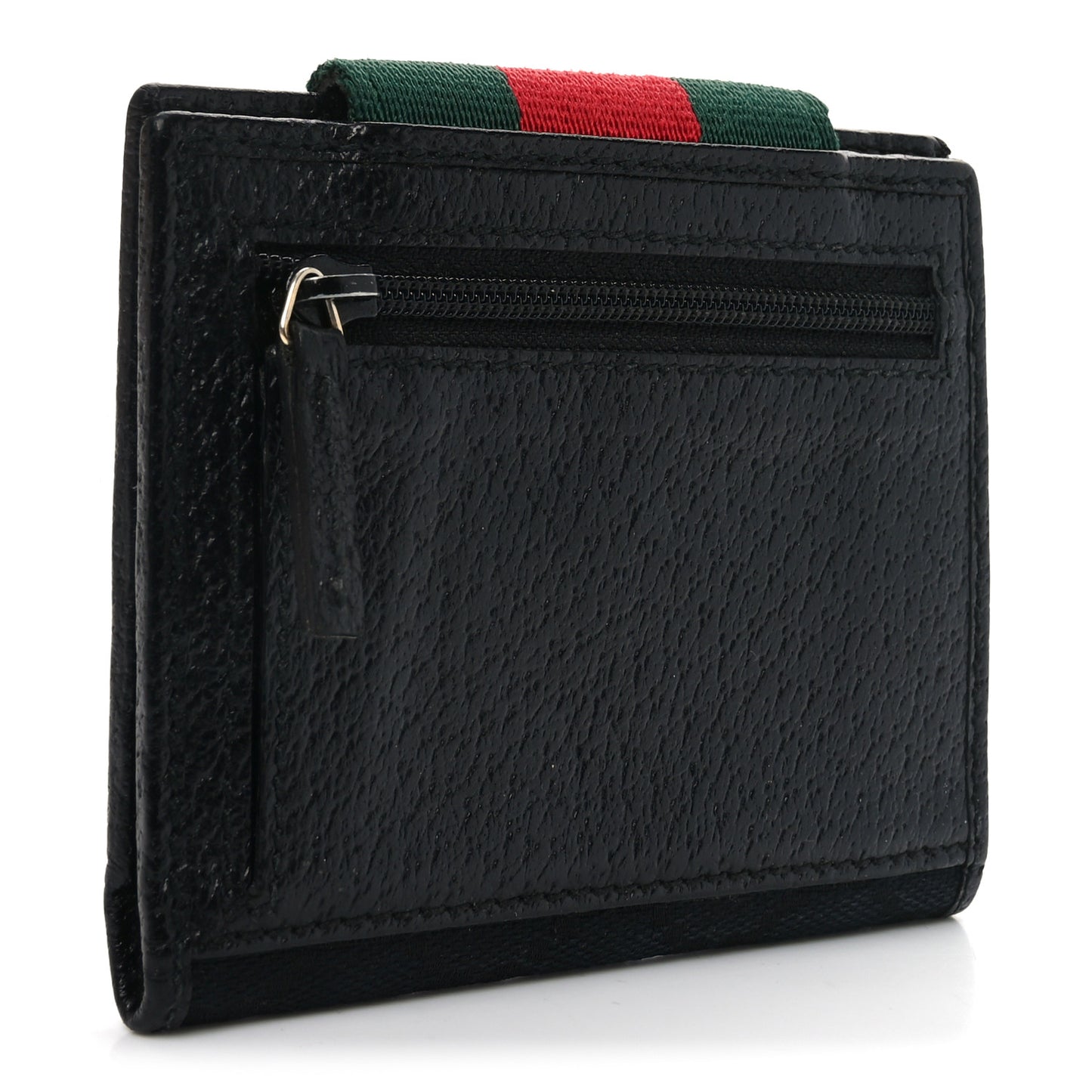Monogram Web French Flap Wallet Black