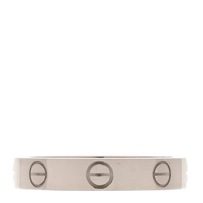 Cartier 18K White Gold 3.5mm LOVE Wedding Band Ring 54 7 3 of 5