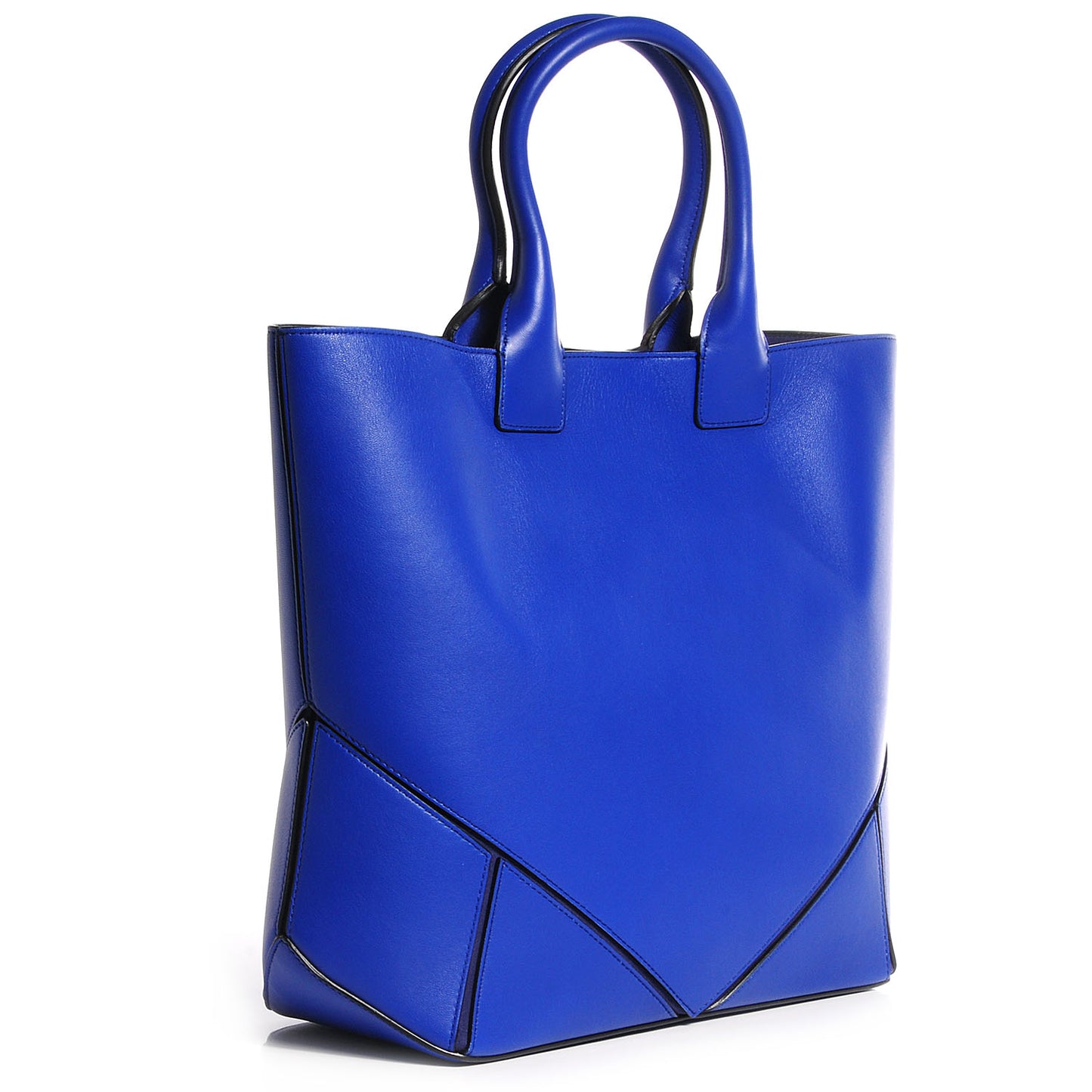 Nappa Lambskin Easy Tote Bright Blue