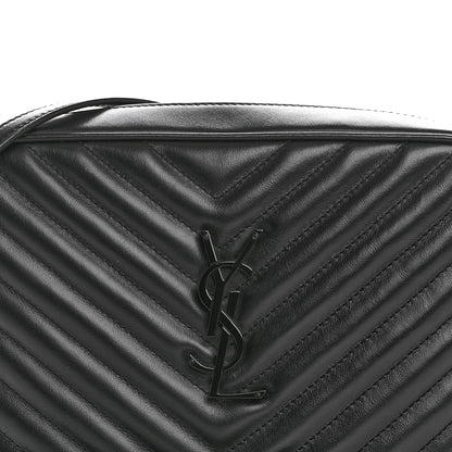 Saint Laurent Calfskin Matelasse Monogram Monochrome Lou Camera Bag Black 8 of 10