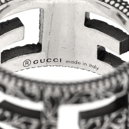 Gucci Sterling Silver Wide Square G Band Ring 54 6.75 4 of 4