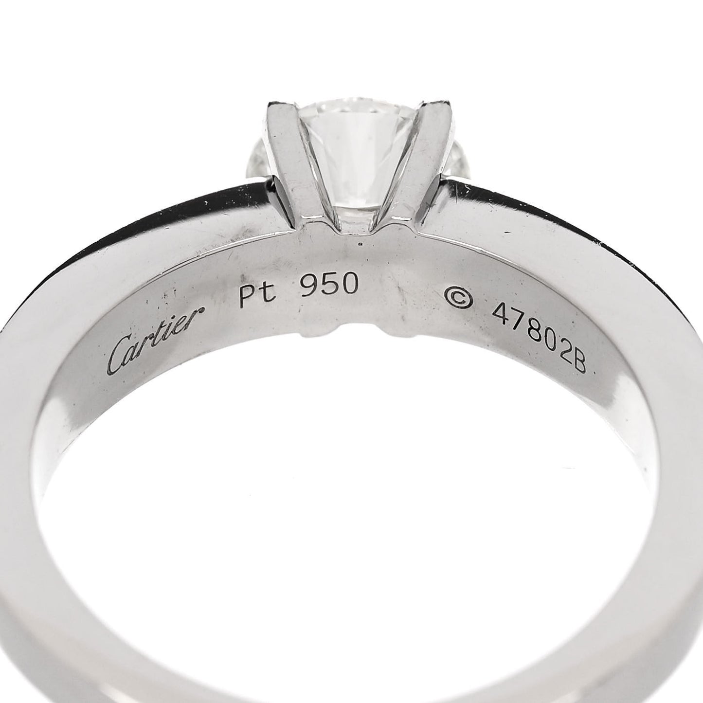 Platinum Diamond 1.04ct Solitaire Engagement Ring 54 6.75