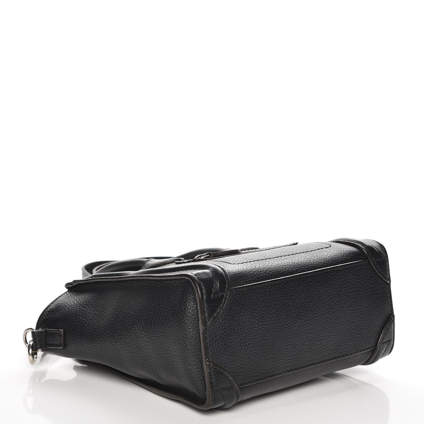 Drummed Calfskin Nano Luggage Black
