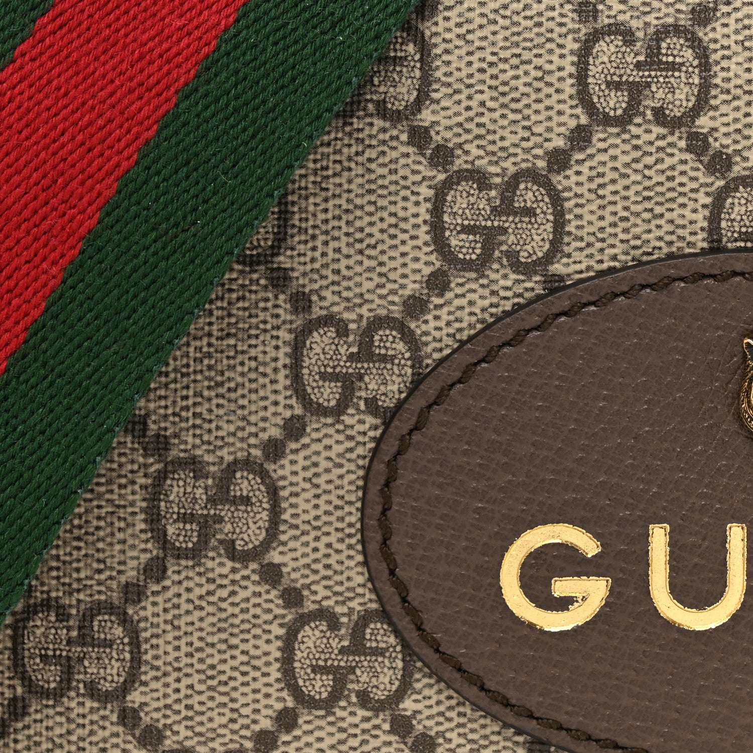 Gucci GG Supreme Monogram Web Neo Vintage Shoulder Bag Beige New Acero Crop 8 of 17