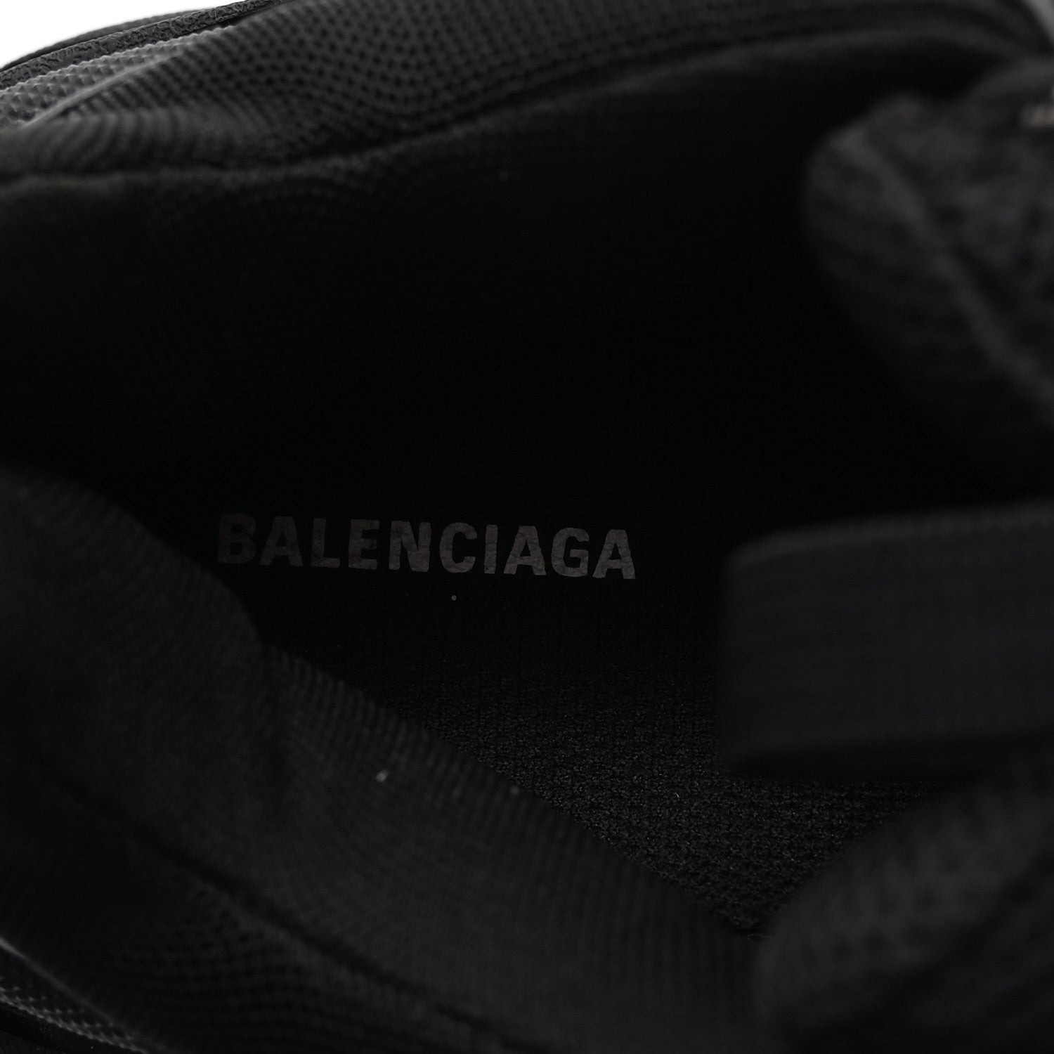 Balenciaga Fabric Mesh Womens Triple S Sneakers 37 Black 8 of 10