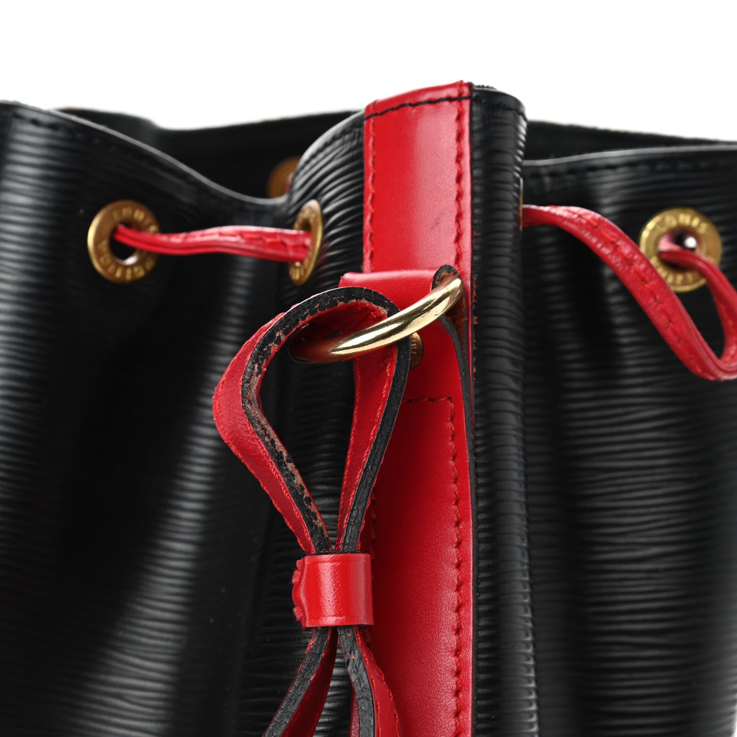 Louis Vuitton Epi Bi-Color Noe Castillan Red Black 13 of 15