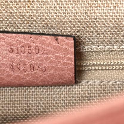 Gucci Dollar Calfskin Interlocking G Top Handle Shoulder Bag Soft Pink 7 of 9