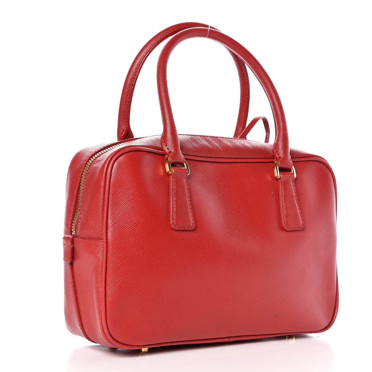 Prada Saffiano Lux Bowler Fuoco 3 of 7