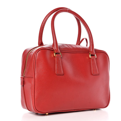 Prada Saffiano Lux Bowler Fuoco 3 of 7