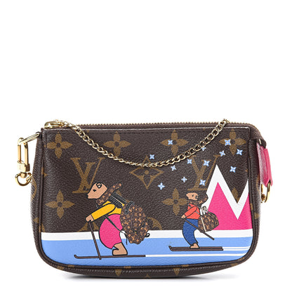 Louis Vuitton Monogram 2018 Christmas Animation Mini Bears Pochette Accessories 1 of 6