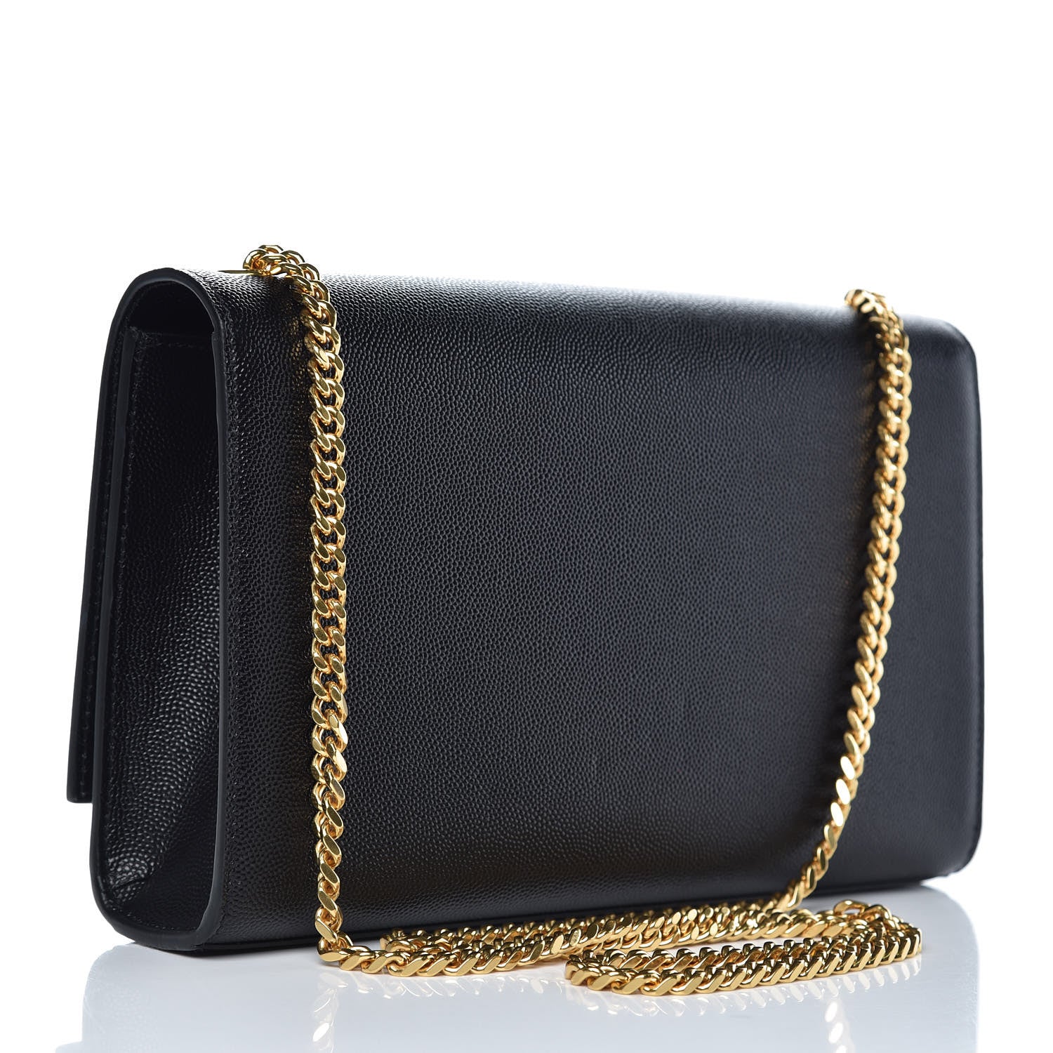 Saint Laurent Grain De Poudre Medium Classic Monogram Kate Satchel Black 3 of 7