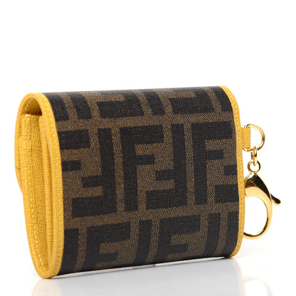 Fendi Zucca Spalmati Gusseted Card Holder Tobacco Yellow 3 of 7