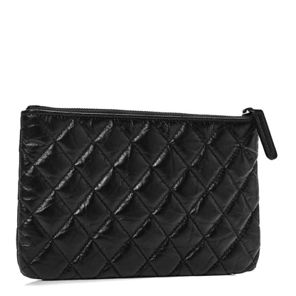 Chanel Aged Calfskin Quilted Medium Reissue Cosmetic Case So Black 3 of 7