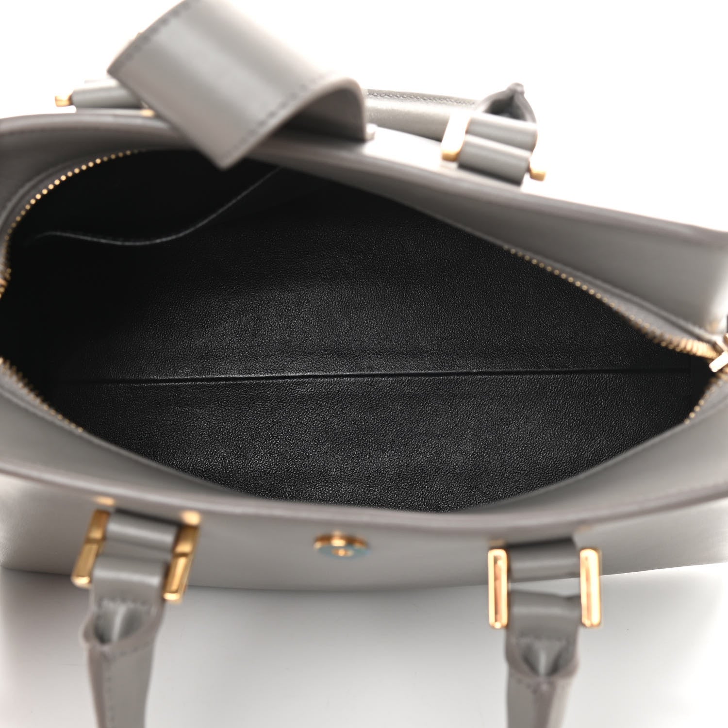 Saint Laurent Calfskin Monogram Baby Cabas Fog 4 of 13