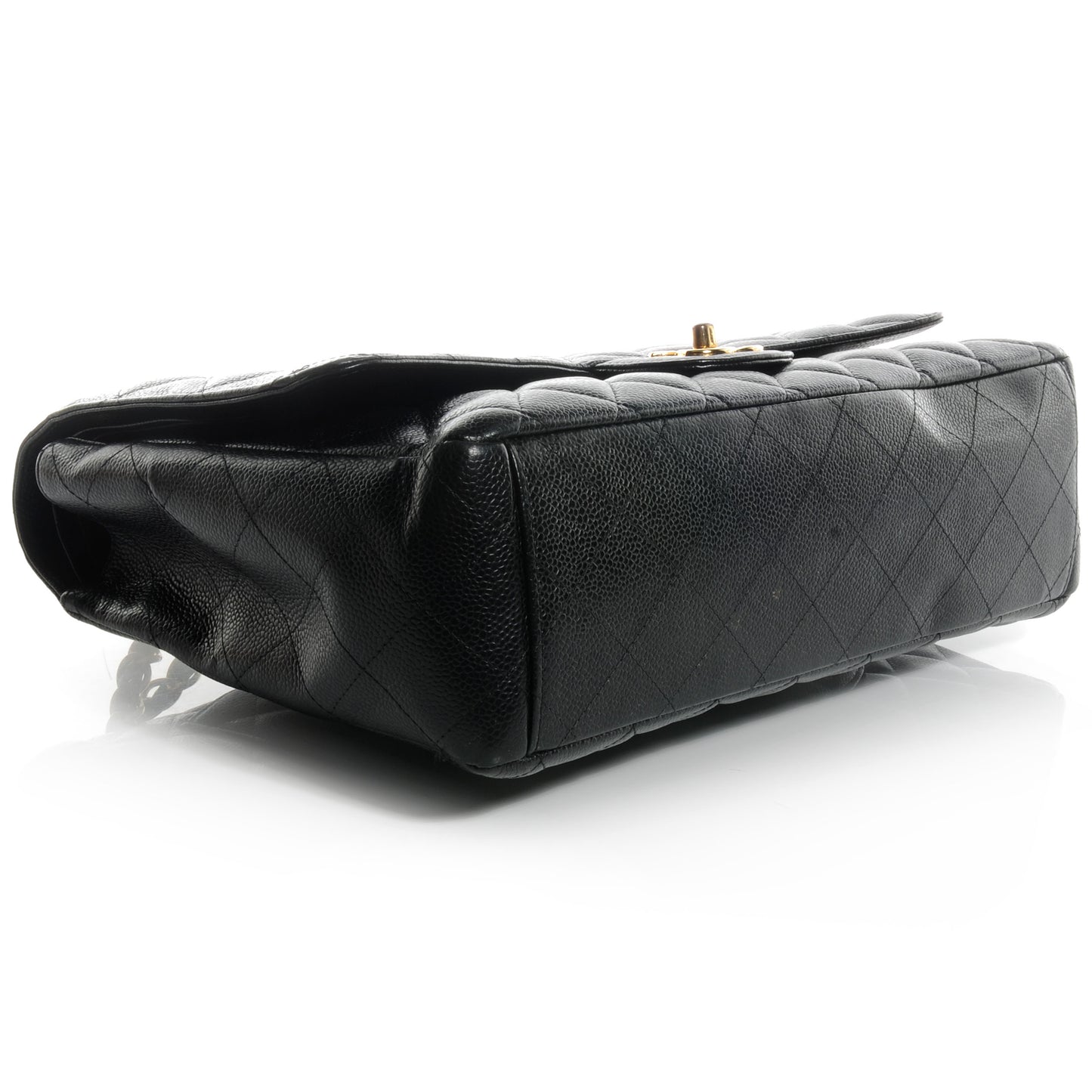 Caviar Quilted Maxi Double Flap Black