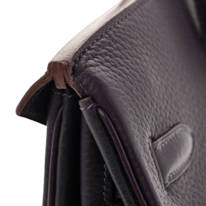 Hermes Taurillon Clemence Birkin 35 Raisin 14 of 15