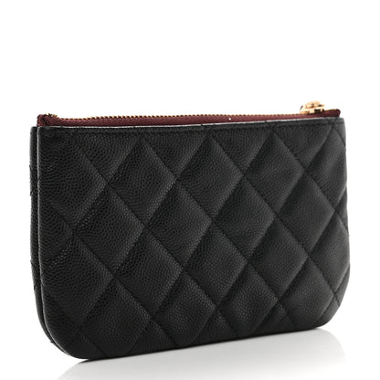 Chanel Caviar Quilted Small Cosmetic Case Black 3 of 8
