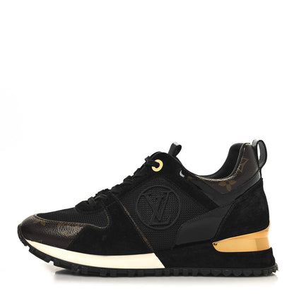Louis Vuitton Suede Monogram Run Away Sneakers 36 Black 1 of 8