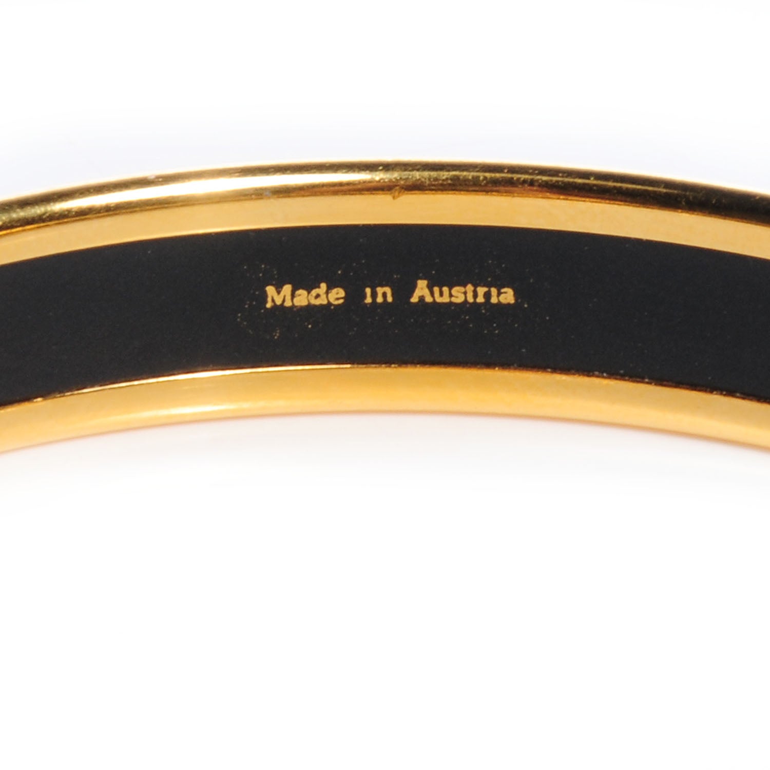 Hermes Enamel Printed Pavois Flag Narrow Bracelet Black 65 4 of 4
