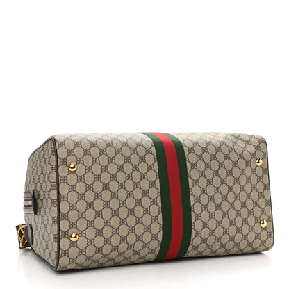 Gucci X BALENCIAGA BB Supreme Monogram Web Medium Ophidia Carry-On Duffle Bag Beige New Acero 3 of 9