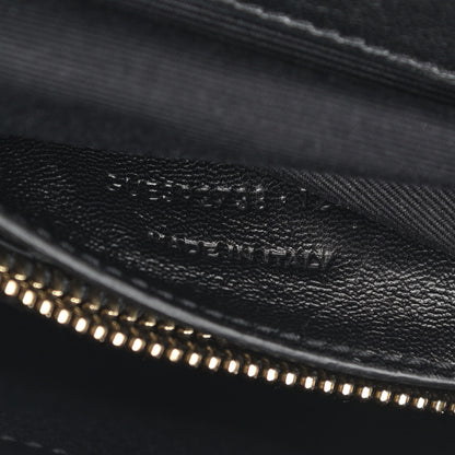 Saint Laurent Sheepskin Matelasse Chevron Monogram Large College Satchel Black 7 of 15