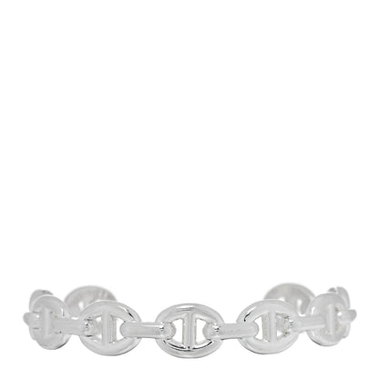 Hermes Sterling Silver MM Chaine d'Ancre Enchainee Cuff Bracelet SH 1 of 3