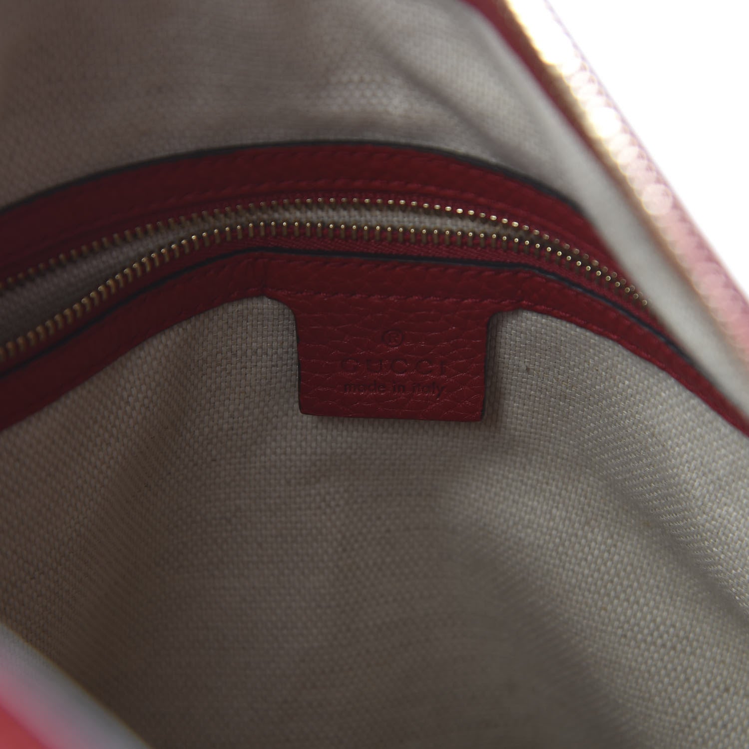 Gucci Pebbled Calfskin Large Soho Hobo Tabasco Red 9 of 11