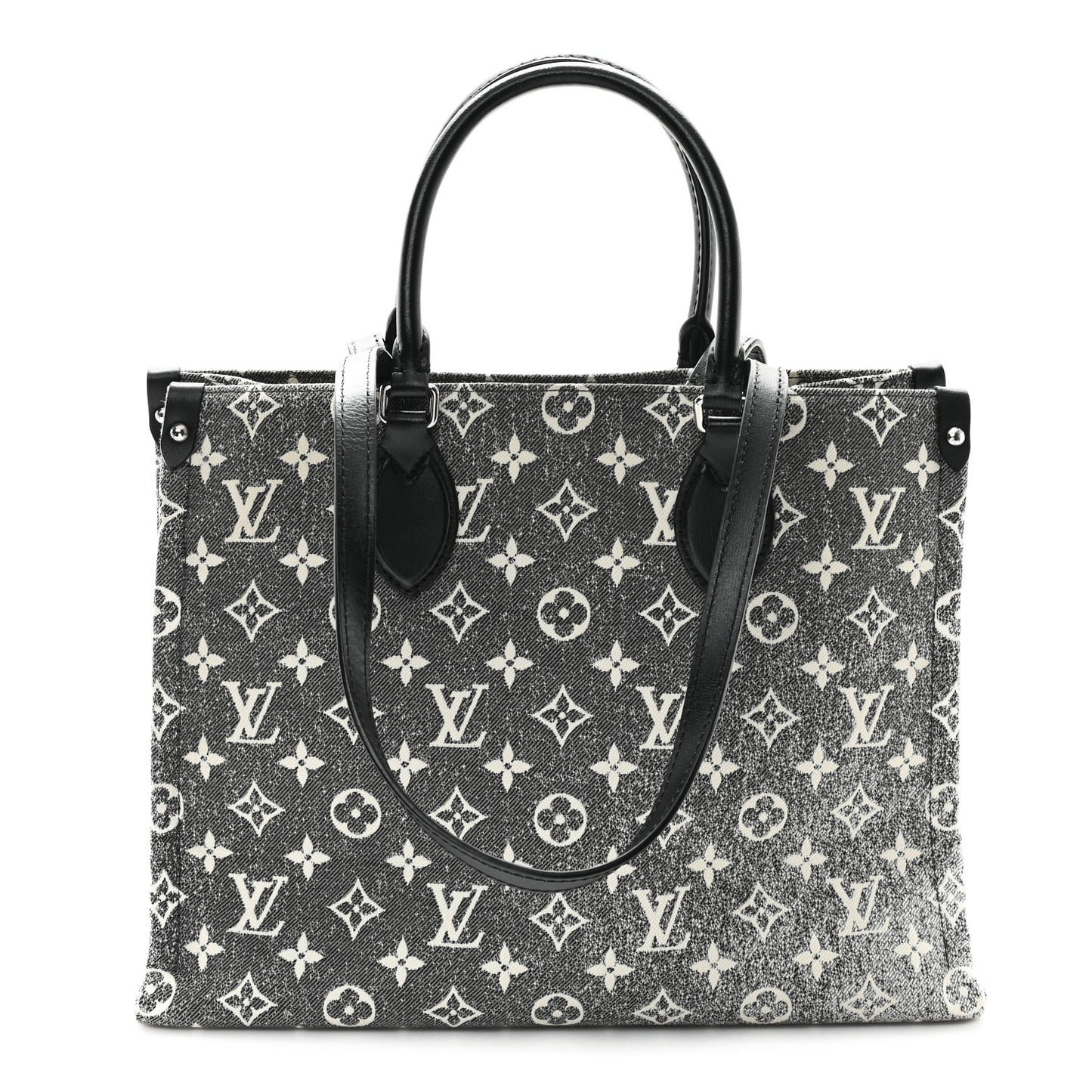 Monogram Jacquard Denim Onthego MM Black