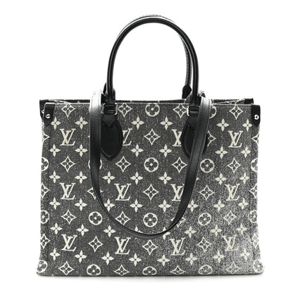 Louis Vuitton Monogram Jacquard Denim Onthego MM Black 1 of 10