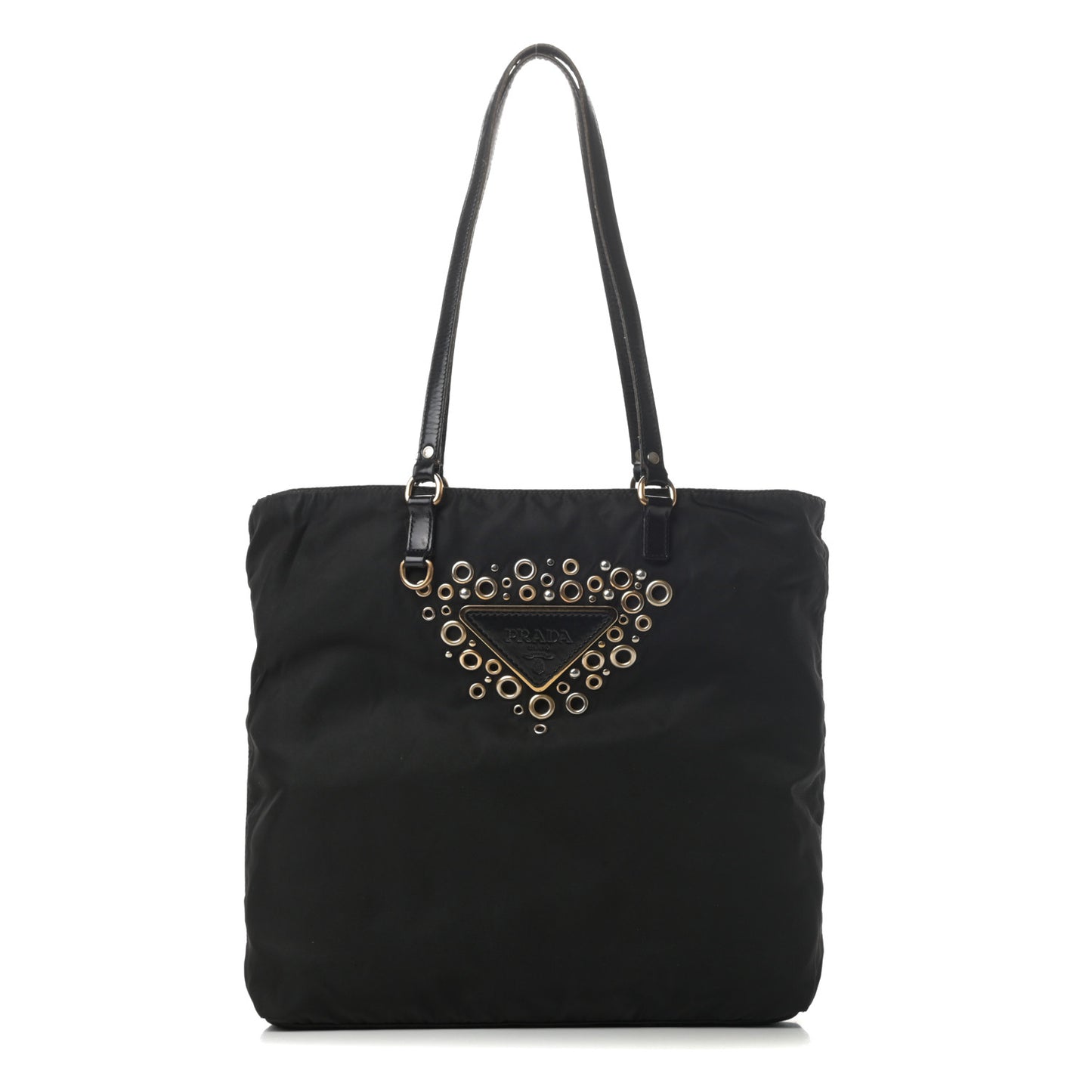 Nylon Vela Grommet Tote Black