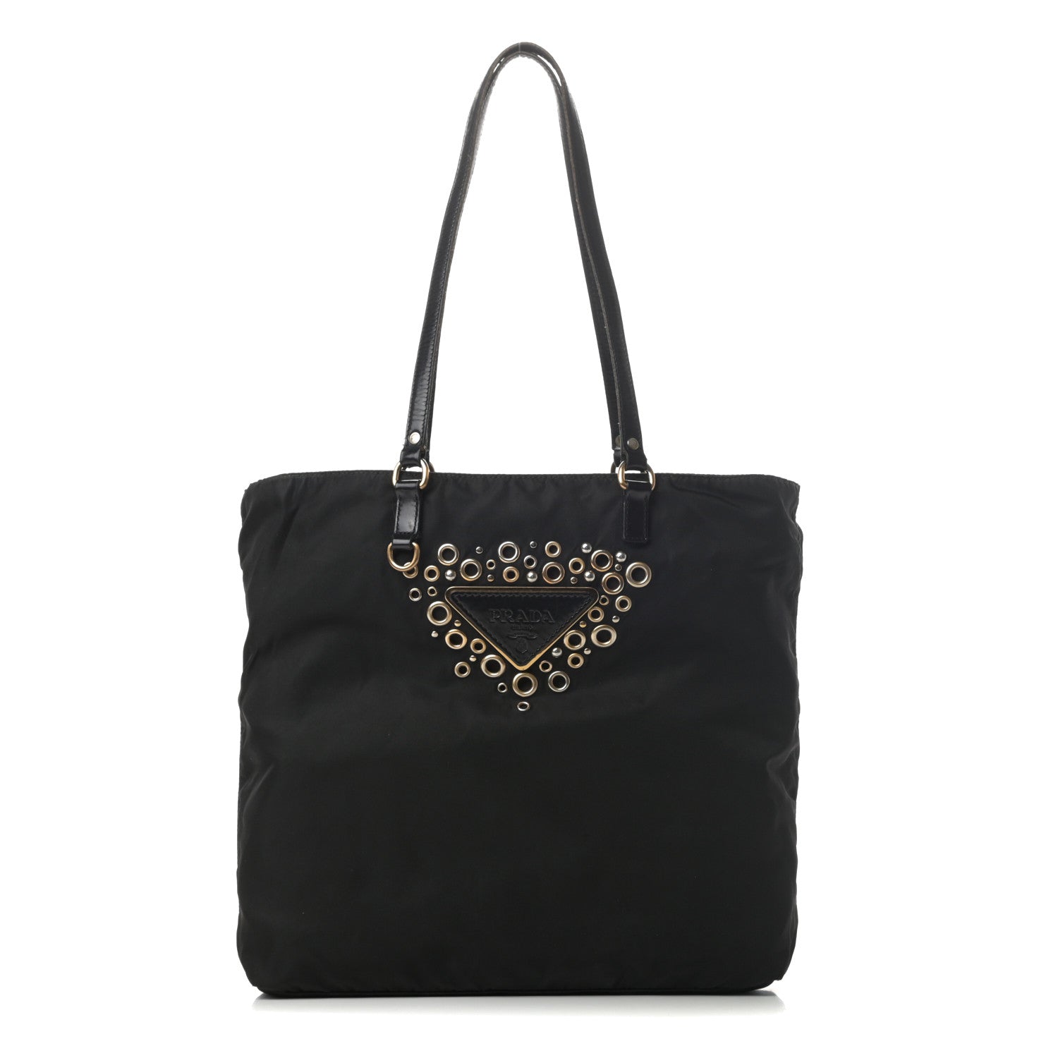Prada Nylon Vela Grommet Tote Black 1 of 16