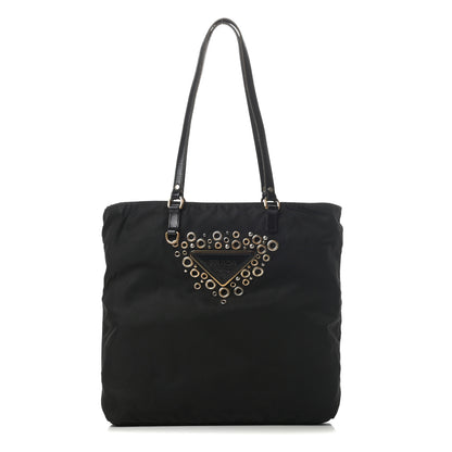 Prada Nylon Vela Grommet Tote Black 1 of 16