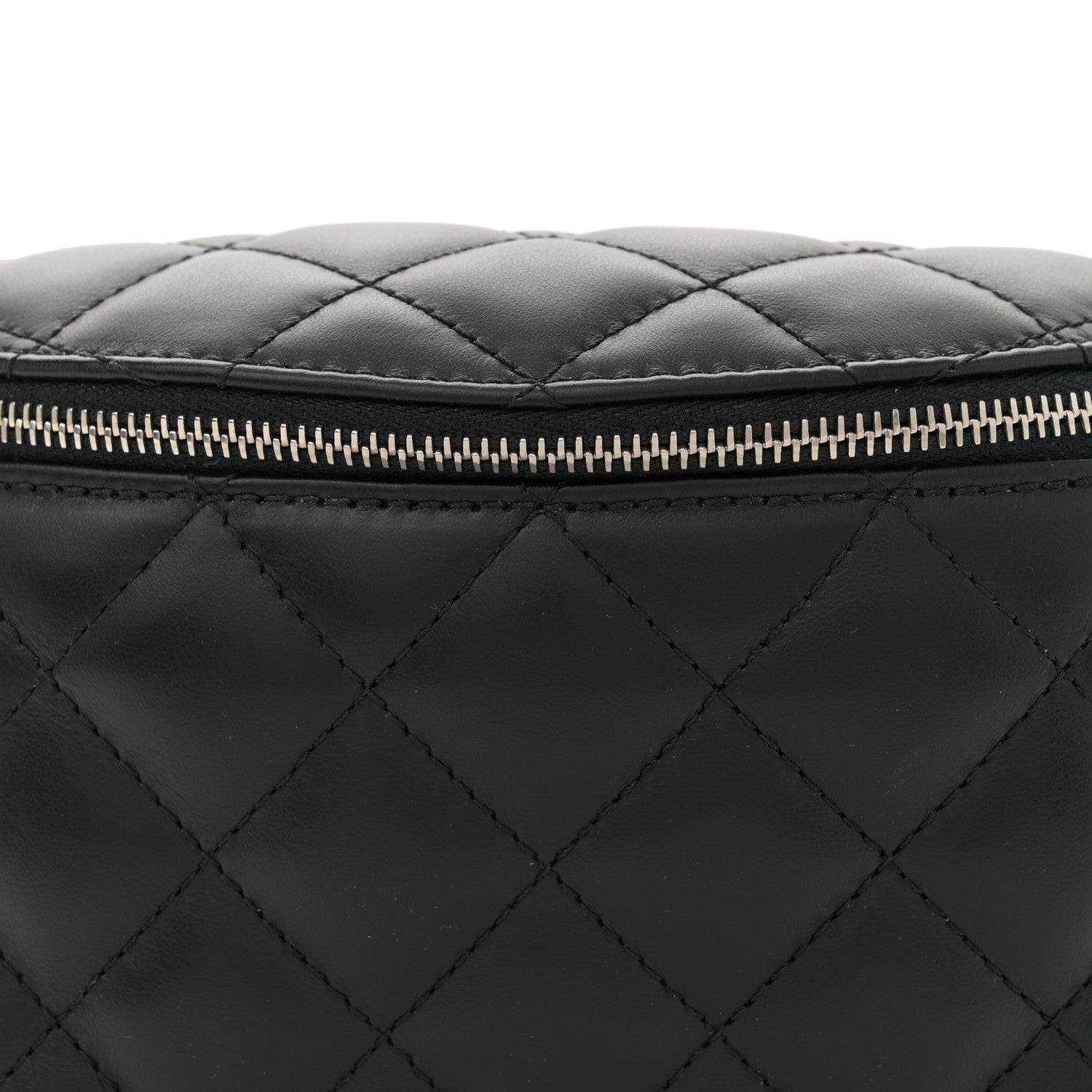 Chanel Lambskin Quilted Waist Belt Bag Black 8 of 10