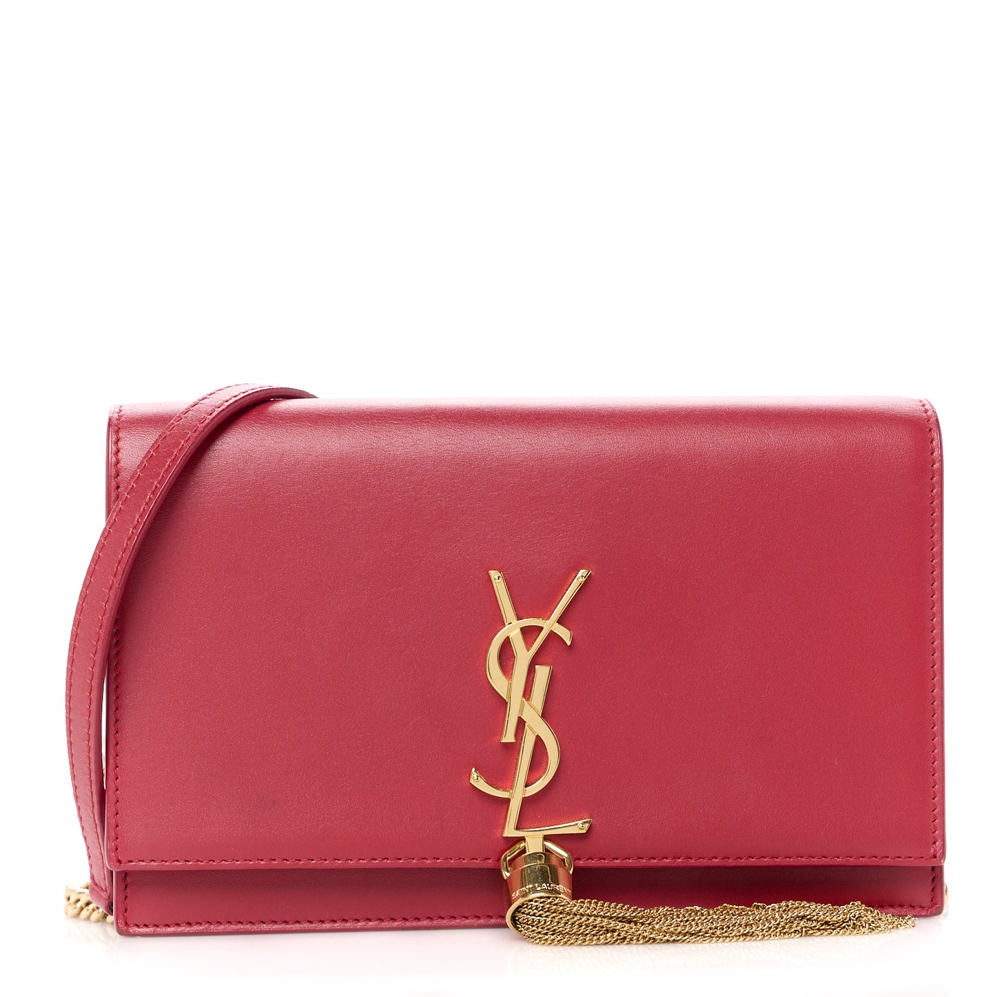 Smooth Calfskin Classic Monogram Kate Tassel Chain Wallet New Lipstick