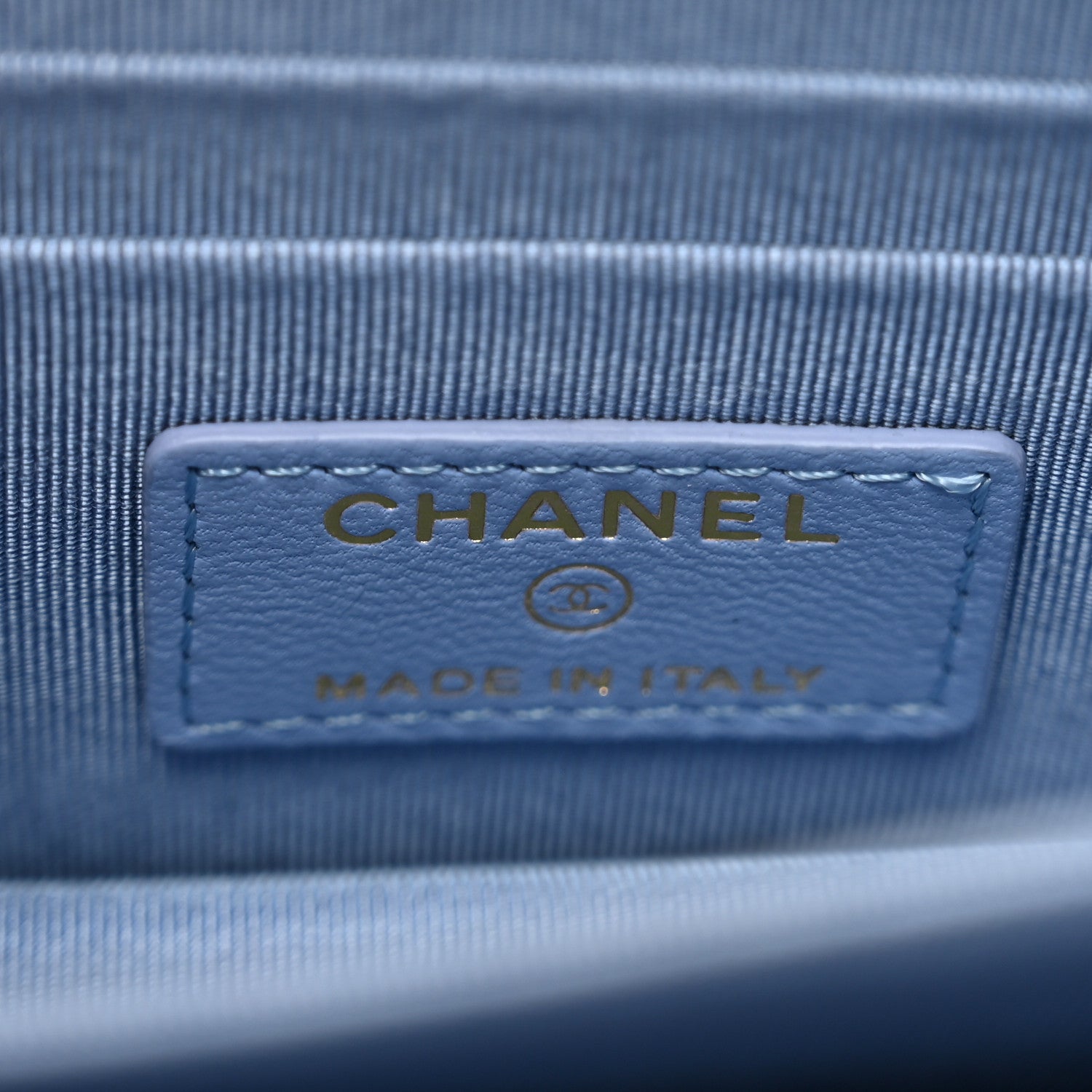 Chanel Lambskin Quilted Mini Wallet On Chain WOC Light Blue 6 of 11