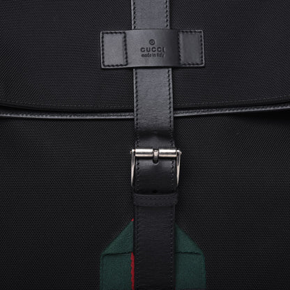 Gucci Techno Canvas Web Single Buckle Backpack Black 12 of 19