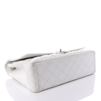 Chanel Caviar Quilted Maxi Double Flap White 3 of 8