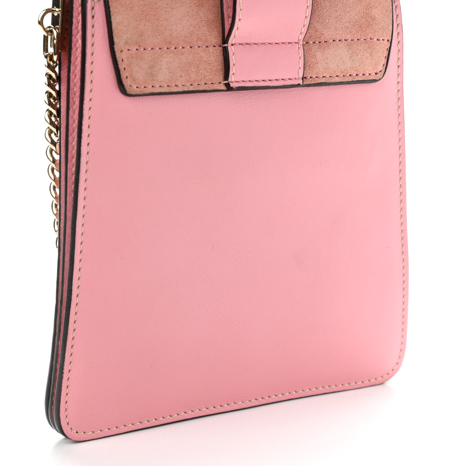 Chloe Suede Calfskin Mini Faye Bracelet Bag Washed Pink 13 of 13