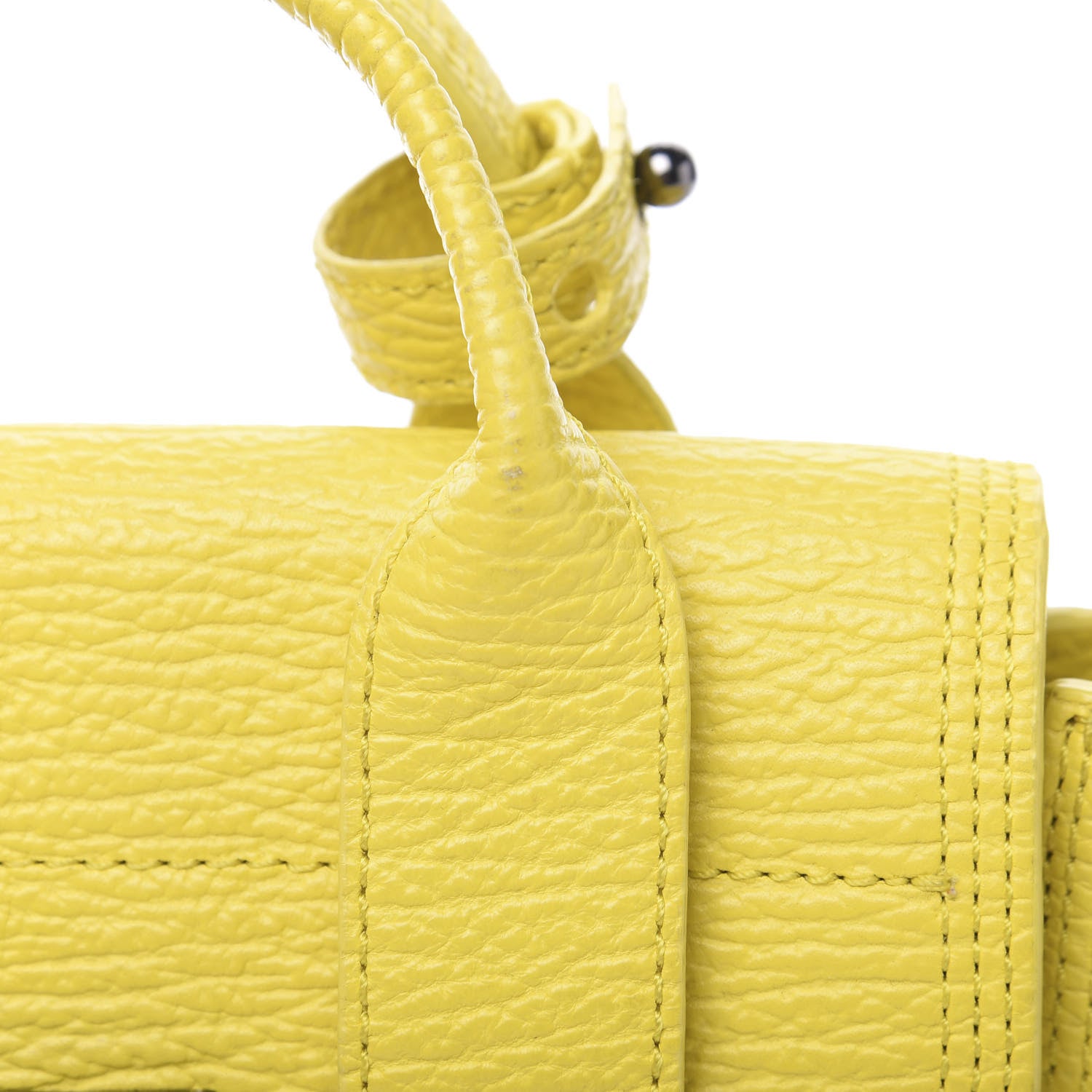 3.1 Phillip Lim 3.1 Textured Calfskin Mini Pashli Satchel Yellow 9 of 12
