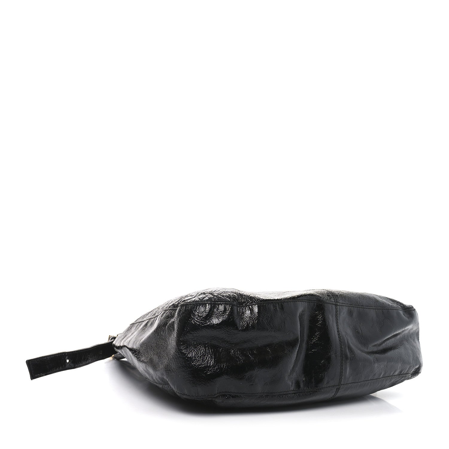 Fendi Crinkled Calfskin Baguette Shoulder Bag Black 4 of 11