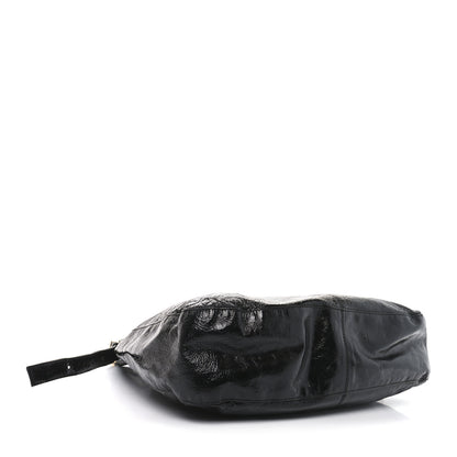 Fendi Crinkled Calfskin Baguette Shoulder Bag Black 4 of 11