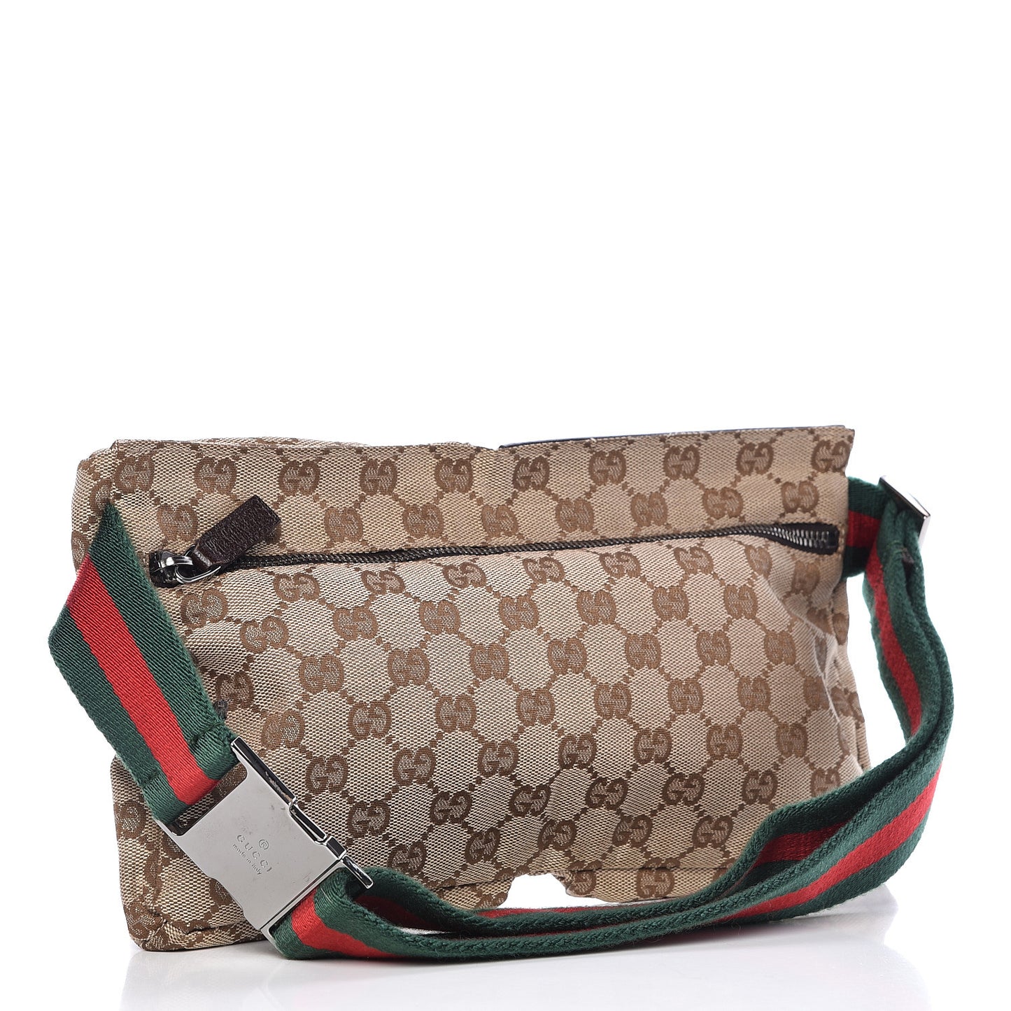 Monogram Web Belt Bag Dark Brown