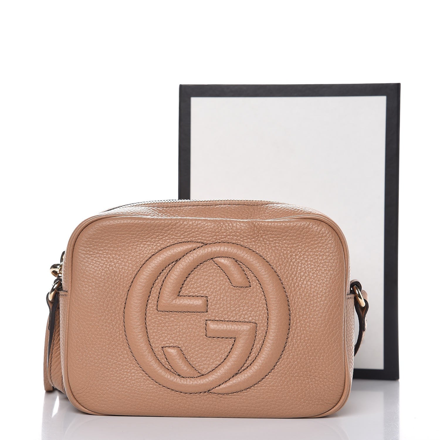 Gucci Pebbled Calfskin Small Soho Disco Bag Rose Beige 10 of 10
