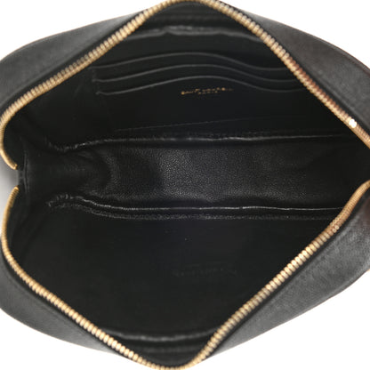 Saint Laurent Grain De Poudre Matelasse Monogram Mini Lou Camera Bag Black 5 of 8