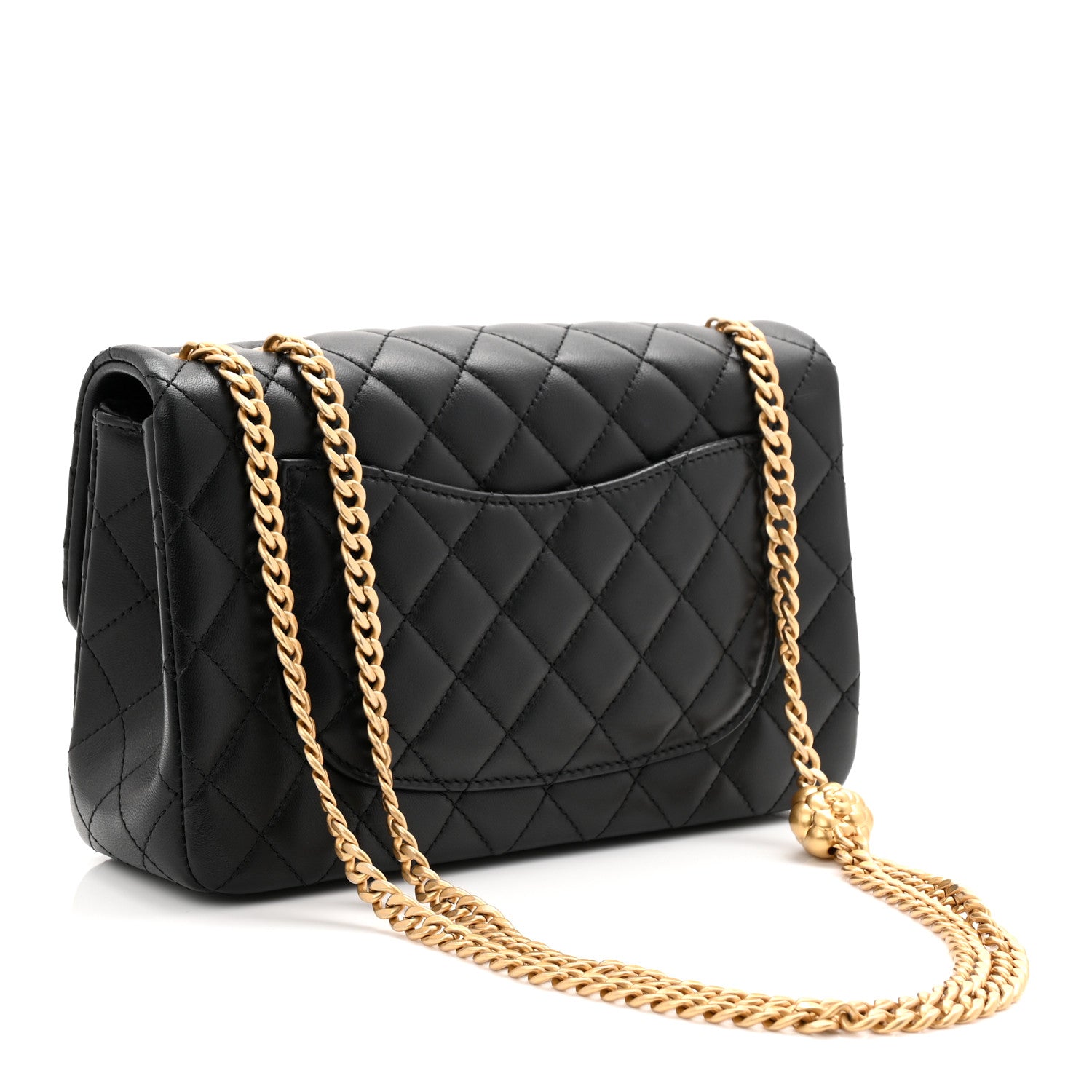 Chanel Lambskin Quilted Small Sweet Camellia Flap Black 3 of 11