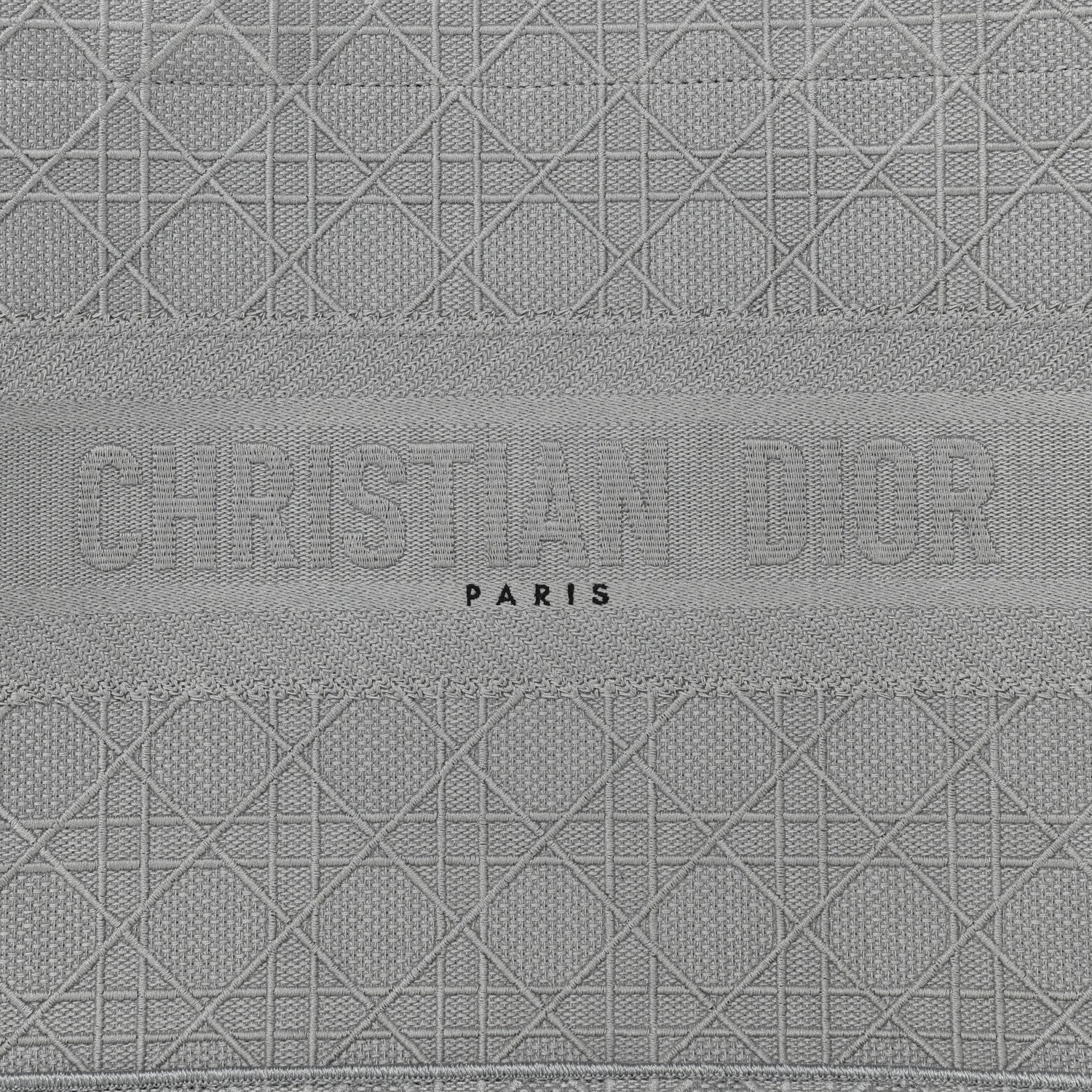 Christian Dior Canvas Embroidered Cannage Medium Book Tote Stone 8 of 10
