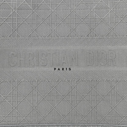 Christian Dior Canvas Embroidered Cannage Medium Book Tote Stone 8 of 10