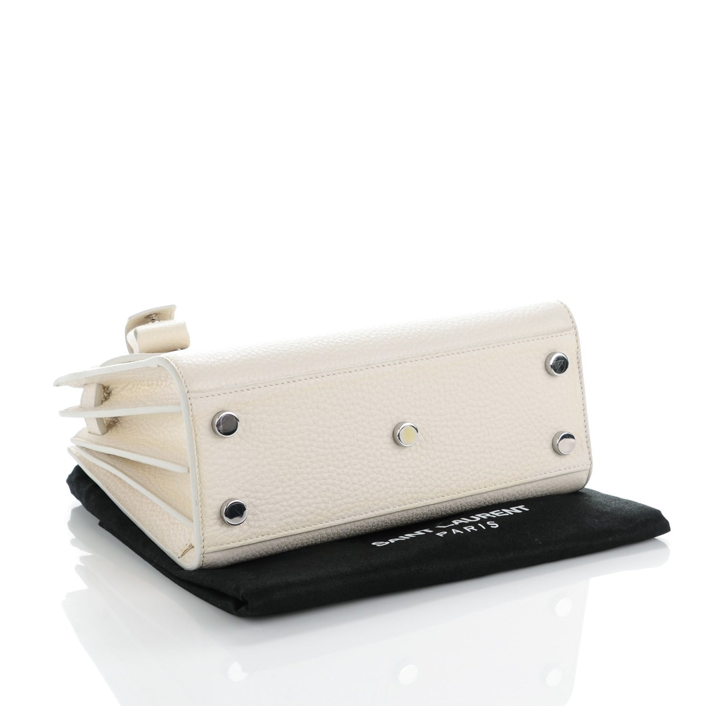 Calfskin Nano Sac de Jour Dove White
