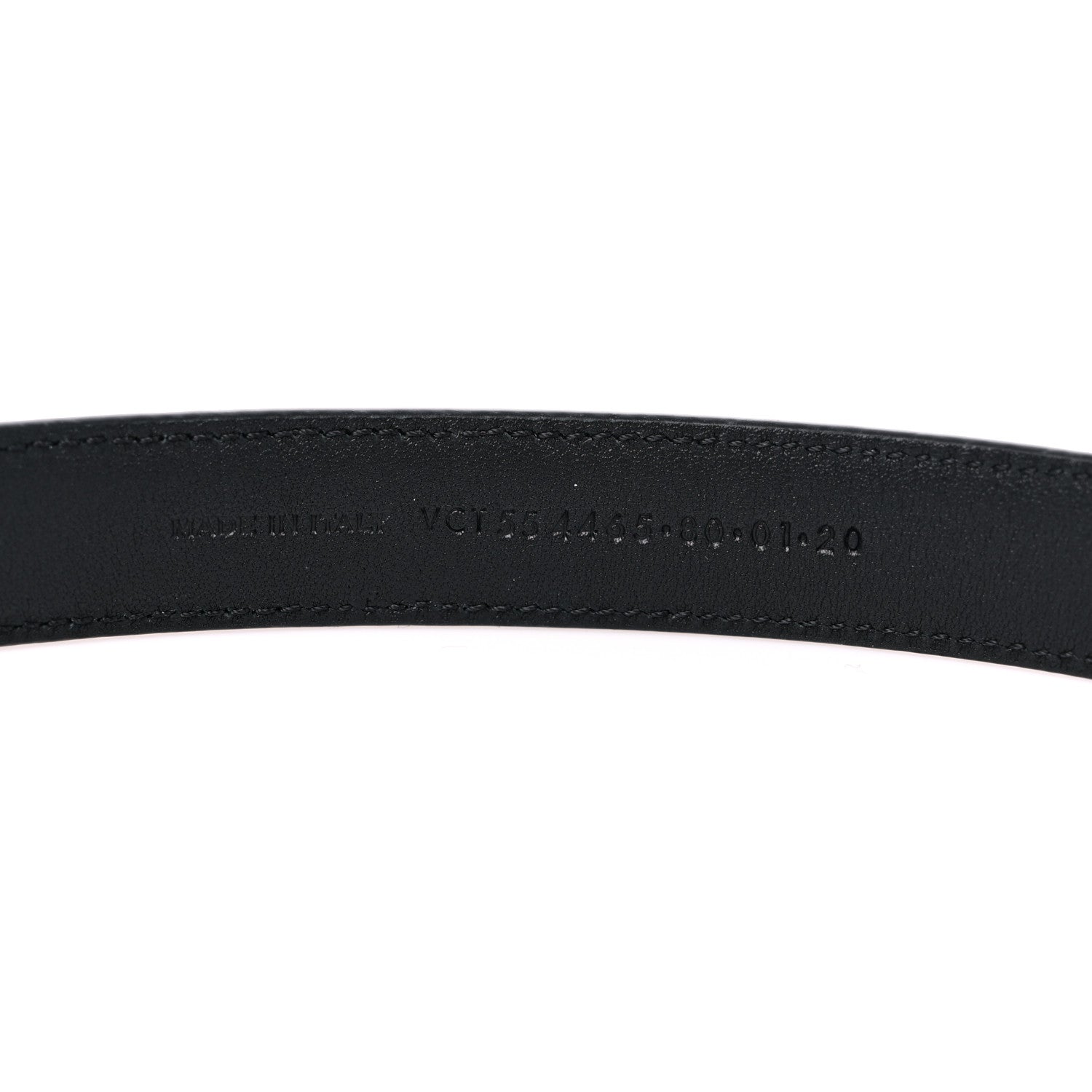 Saint Laurent Calfskin Crocodile Embossed Monogram Square Buckle Belt 80 32 Black 4 of 5