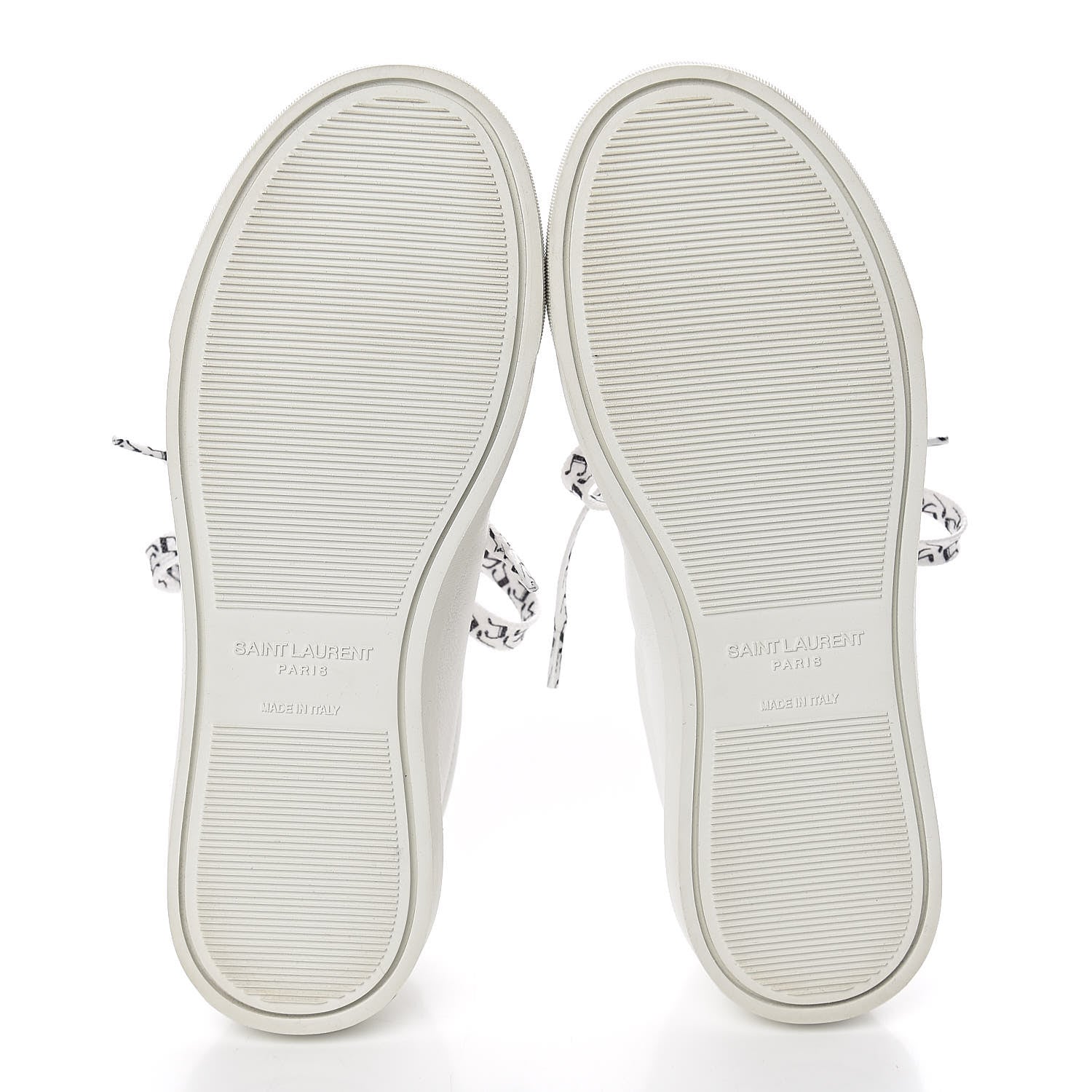 Saint Laurent Calfskin Womens Andy Low Top Music Sneakers 34 White 5 of 9
